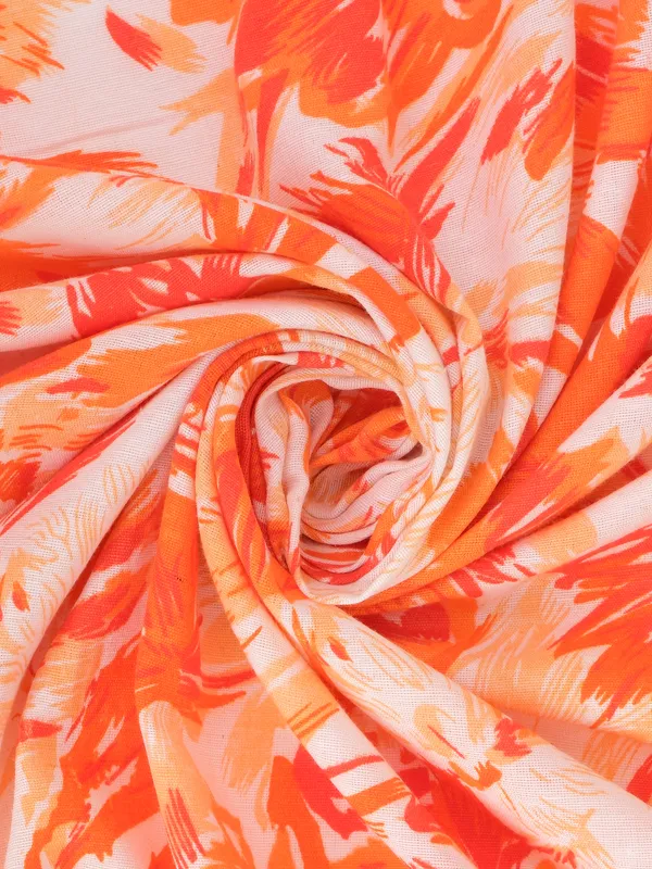 Pack_of_3_Pieces_Cotton_Orange_Rosy_Reflections_Printed_Eyelet_Curtain_Set_For_Bedroom_and_Living_Room