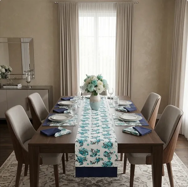 Rose_Printed_Green_Table_Runner_With_Place_Mat_and_Napkin-Dining_&_Center_Table_for_Decoration_and_Party