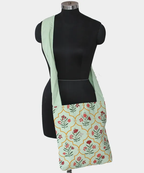 Pack_of_1_Piece_Cotton_Mint_Green_Floral_Printed_Collection_Crossbody_Messenger_Bag_for_Women,_Men,_Girl_&_Boy