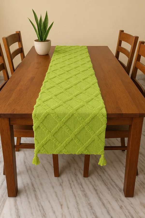 Pack_of_1_Piece_Cotton_Tufted_Harmony_Collection_Table_Runner-For_Dining_&_Center_Table