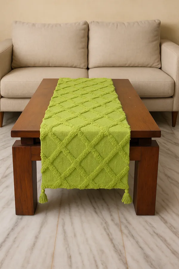 Pack_of_1_Piece_Cotton_Tufted_Harmony_Collection_Table_Runner-For_Dining_&_Center_Table