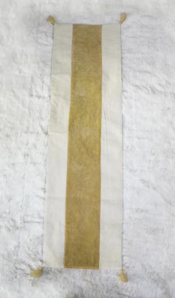 Pack_of_1_Piece_Cotton_Mustard_Yellow_Paradise_Velvet_Collection_Table_Runner-For_Dining_&_Center_Table