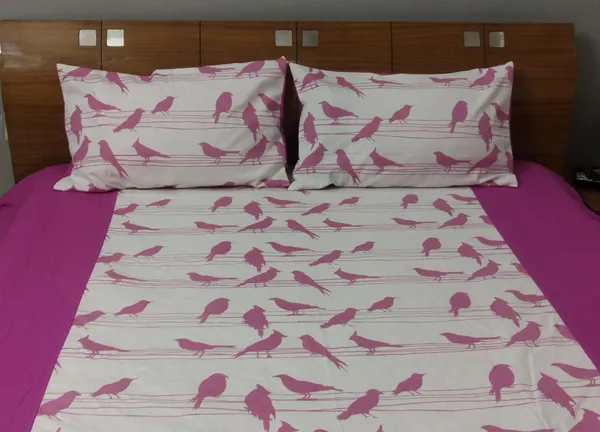 Pack_of_3_Pieces_Cotton_Pink_Bird_Printed_Bedsheet_With_Pillow_Cover_for_Bedroom,_Guest_Room,_Kids_Room