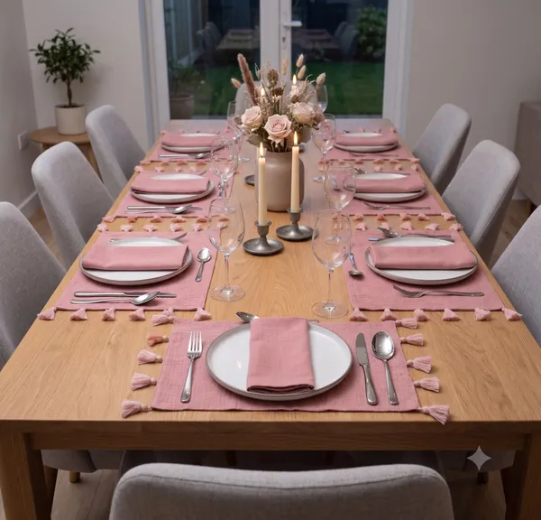 Pack_of_18_Piece_Cotton_Pink_Merit_Collection_Place_Mat_With_Napkin-For_Dinning_Table,_Center_Room_and_Kitchen