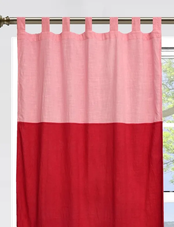 Pack_of_2_Cotton_Pink_Double_Colourful_Tab_Top_Curtain_Set_for_Window_and_Door