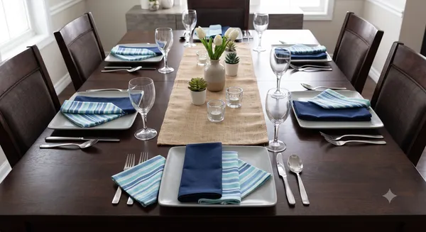 Pack_of_12_Pieces_Cotton_Blue_Stripe_Printed_and_Plain_Napkin_Set_for_Dining_and_Kitchen
