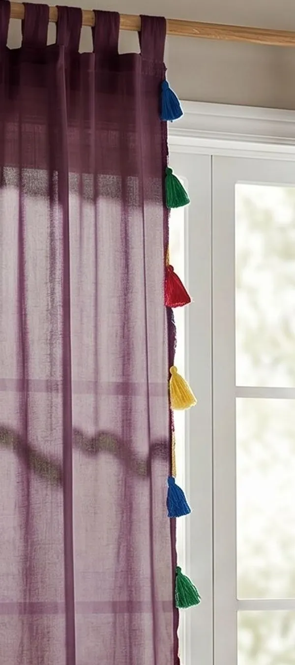 Pack_of_2_Cotton_Purple_Sheer_Summer_fun_Multi_Tassel_Tab_Top_Curtain_Set_for_Window_and_Door