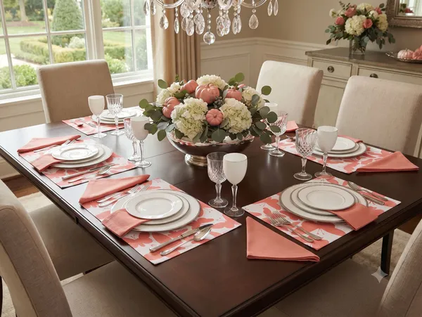 Pack_for_18_Pieces_Cotton_Coral_Butterfly_Printed_Place_Mat_With_Napkin_Set_for_Dining_and_Center_Table