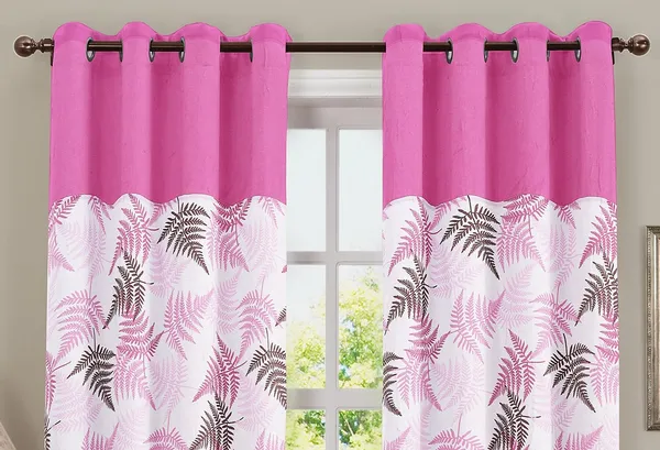 Pack_of_2_Pieces_Cotton_Rani_Tropical_Leaf_Printed_Eyelet_Curtain_Set_for_Window_and_Door