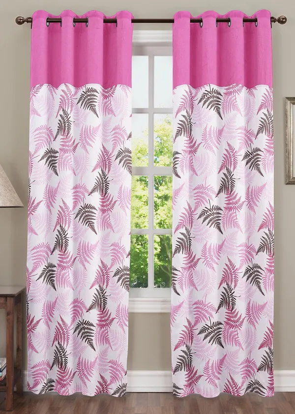 Pack_of_2_Pieces_Cotton_Rani_Tropical_Leaf_Printed_Eyelet_Curtain_Set_for_Window_and_Door