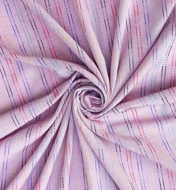 Pack_of_2_Cotton_Purple_Pastel_Stripe_Pompom_Collection_Eyelet_Curtainfor_Window_and_Door