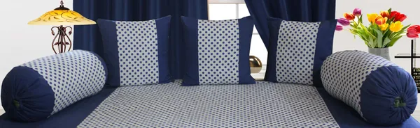 Pack_of_6_Pieces_Cotton_Blue_Polka_Dot_Printed_Diwan_Set_For_Living_room