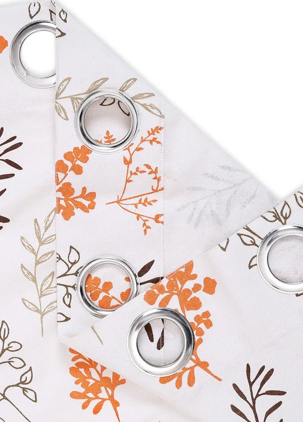 Pack_of_3_Pieces_Cotton_Saftey_Orange_Bloom_Bliss_Printed_Collection_Eyelet_Curtain_Set_For_Bedroom_and_Living_Room