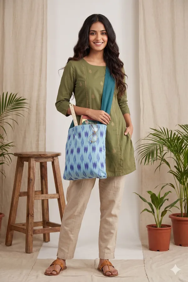 Pack_of_1_Piece_Cotton_Blue_W-Ikat_Printed_Collection_Crossbody_Messenger_Bag_for_Women,_Men,_Girl_&_Boy