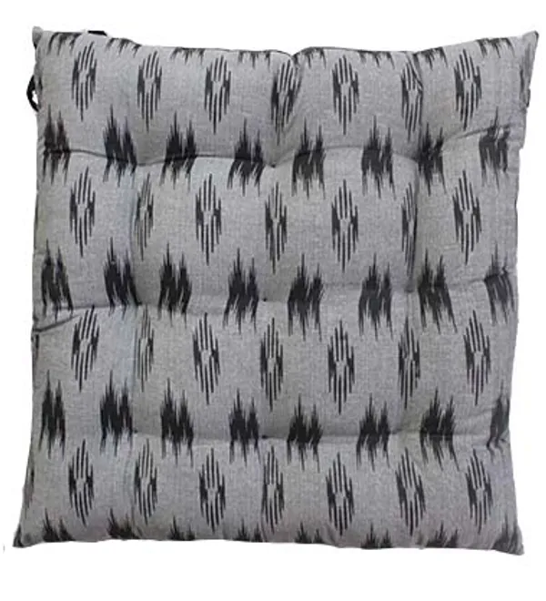 Pack_of_1_Piece_Cotton_Grey_Black_Ikat_Printed_Chair_Pad_for_Chair_&_Floor