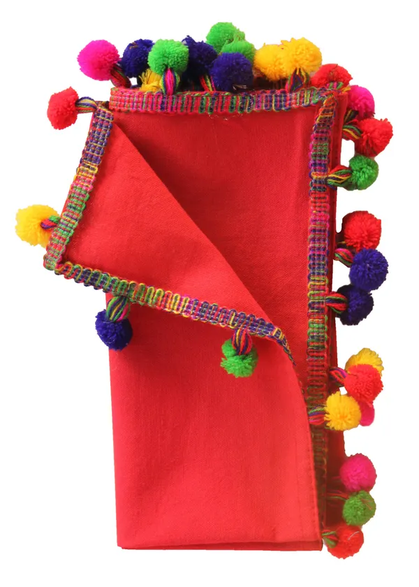 Pack_of_6_Pieces_Cotton_Red_Multi_Pompom_Napkin_Set_for_Dining_and_Kitchen