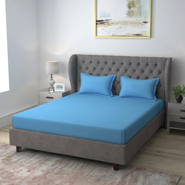 Pack_of_2_&_3_Pieces_Cotton_Blue_Solid_Color_Bedsheet_With_Pillow_Covers_for_Bedroom,_Guest_Room,_Kids_Room