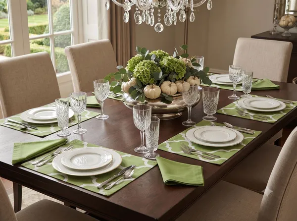 Pack_for_18_Pieces_Cotton_Green_Ogee_Printed_Place_Mat_With_Napkin_Set_for_Dining_and_Center_Table