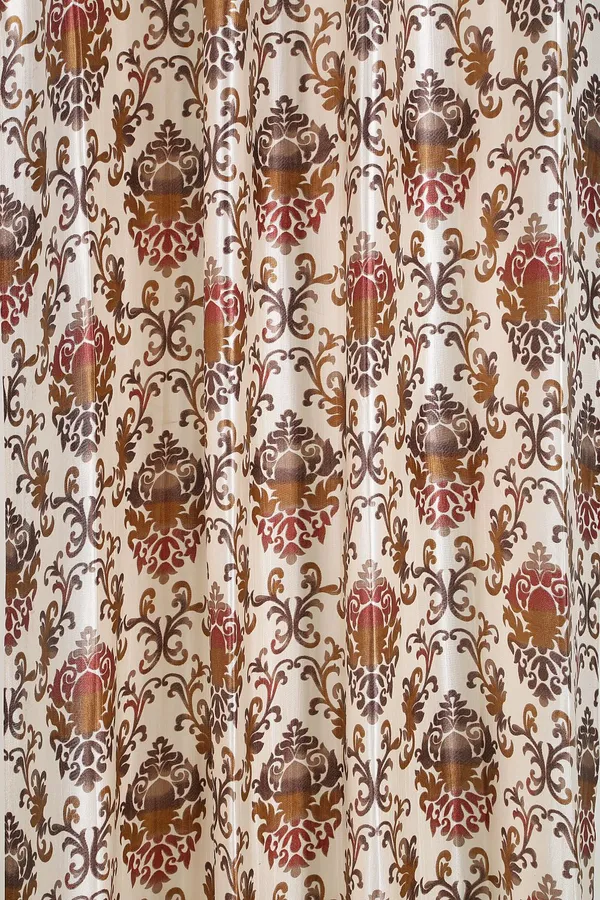 Dekor_World_Polyester_Beige_Damask_Multi_Printed_Eyelet_Curtain_Set_(Pack_of_2)-110x275cm_(4x9_Feet)_Long_Door_Curtain