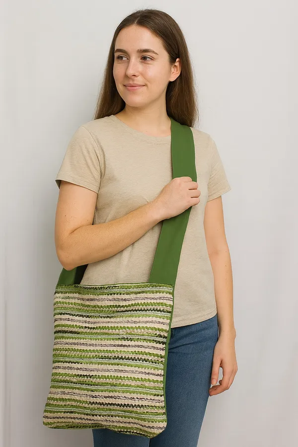 Pack_of_1_Piece_Premium_Cotton_Green_Stripe_Villa_Collection_Crossbody_Messenger_Shoulder_Bag_for_Women,_Men,_Girl_&_Boy