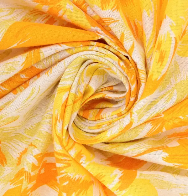 Pack_of_3_Pieces_Cotton_Yellow_Rosy_Reflections_Printed_Eyelet_Curtain_Set_For_Bedroom_and_Living_Room