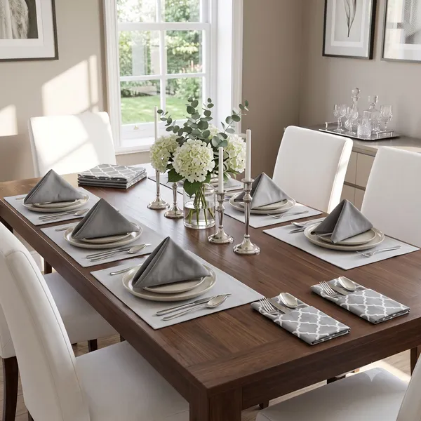 Pack_of_12_Pieces_Cotton_Grey_Ogee_Printed_and_Plain_Napkin_Set_for_Dining_and_Kitchen