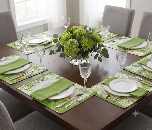 Pack_of_18_Pieces_Cotton_Green_Rosy_Reflections_Collection_Place_Mat_With_Napkin-For_Dinning_Table,_Center_Room_and_Kitchen