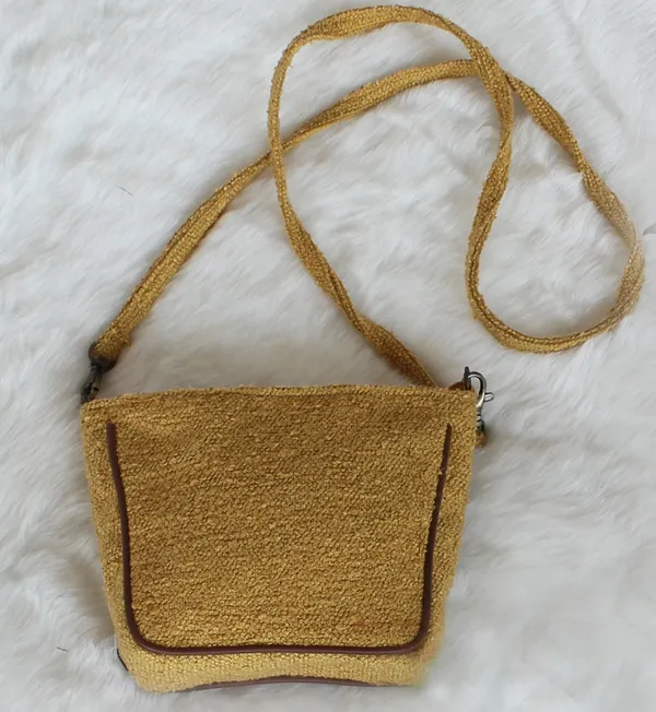 Pack_of_1_Piece_Polyester_Yellow_Delta_Boucle_Collection_Sling_Bag_for_Girl_and_Women