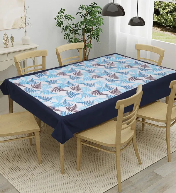 Pack_of_1_Piece_Cotton_Blue_Single_Tropical_Leaf_Collection_Table_Cover-for_Dining_and_Center_Table