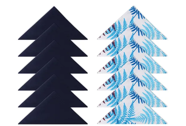 Pack_of_13,19_&_25_Cotton_Blue_Tropical_Leaf_Collection_With_Place_Mat_&_Napkins-for_Dining_and_Center_Table