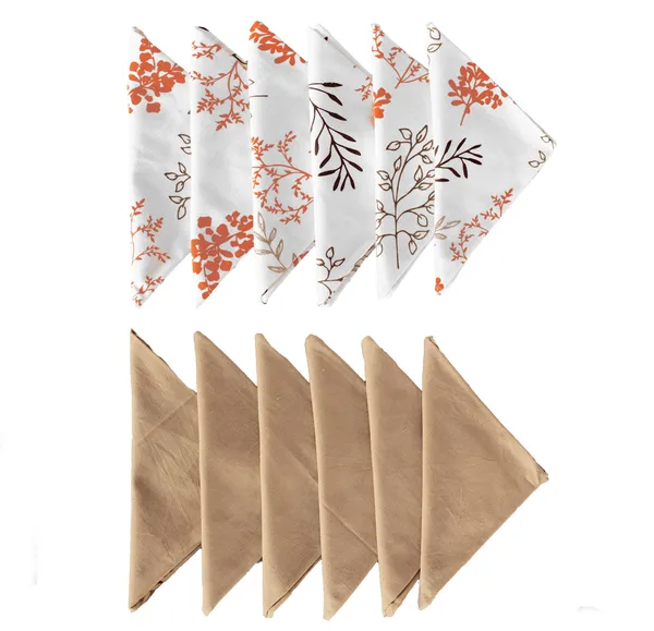 Pack_of_12_Pieces_Cotton_Orange_Blossom_Bliss_Printed_and_Plain_Napkin_Set_for_Dining_and_Kitchen