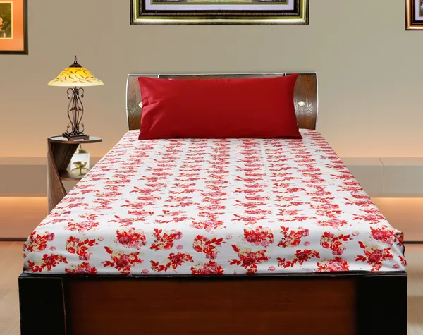 Pack_of_2_&_3_Pieces_Cotton_Maroon_Rose_Printed_Bedsheet_Set_With_Pillow_Covers_for_Bedroom,_Guest_Room,_Kids_Room