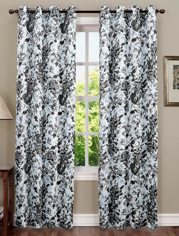 Pack_of_2_Cotton_Midnight_Black_Rosy_Reflections_Collection_Eyelet_Curtain_Set_for_Window_and_Door