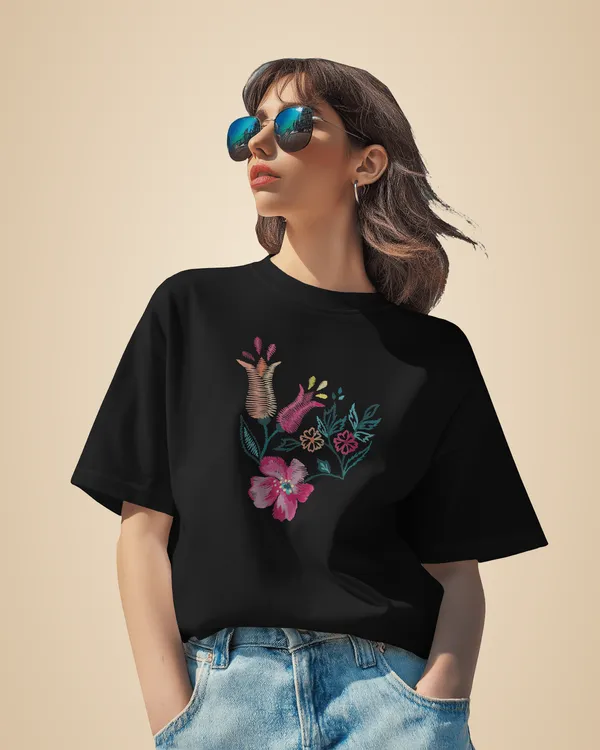 Black_Premium_Flower_Printed_Cotton_For_Women