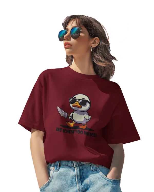 Maroon_Premium_He_Know_Too_Much_Printed_Cotton_For_Women