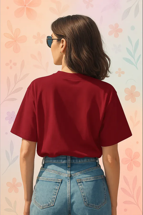 Maroon_Premium_He_Know_Too_Much_Printed_Cotton_For_Women