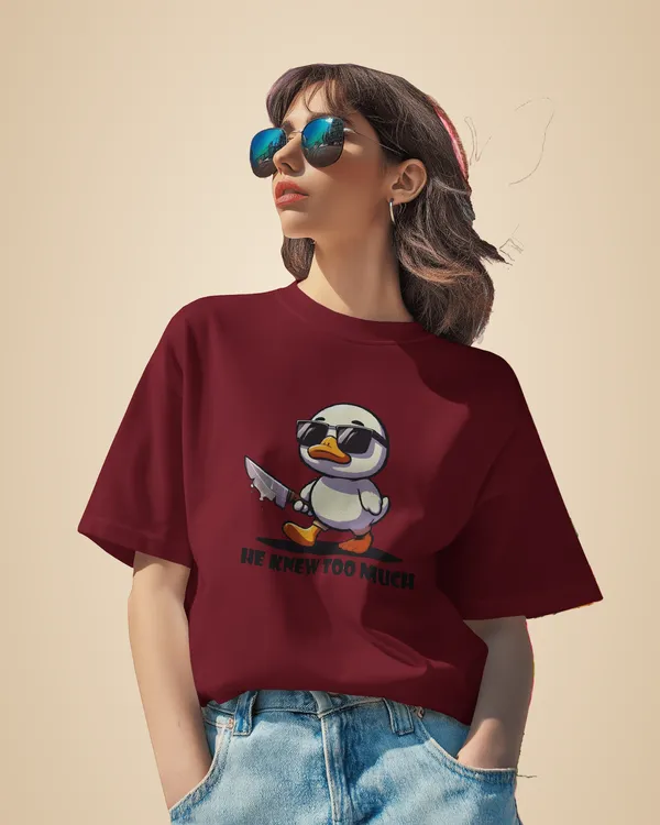 Maroon_Premium_He_Know_Too_Much_Printed_Cotton_For_Women