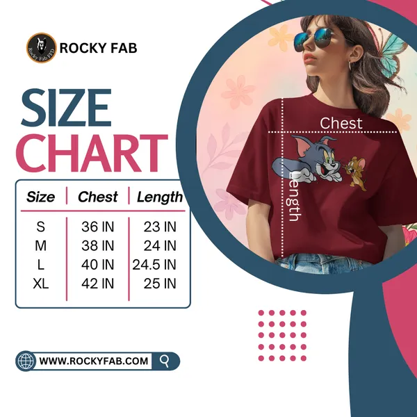 Maroon_Premium_Tom_And_Jerry_Printed_Cotton_For_Women