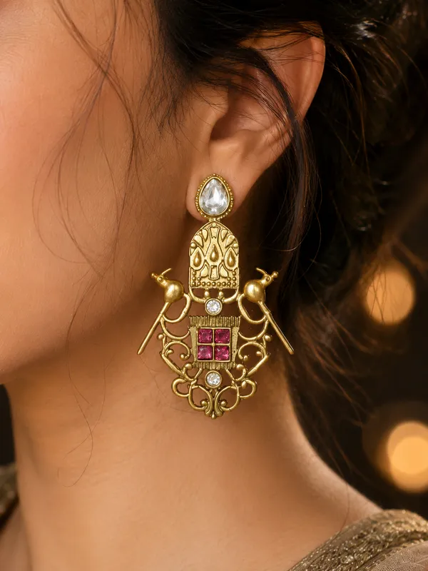Red_&_White_Birdy_Earring_For_Women
