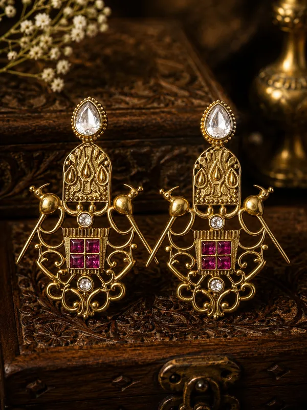 Red_&_White_Birdy_Earring_For_Women