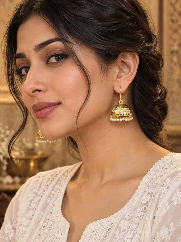 ALBELI_GOLD_PLATED_SMALL_BRASS_JHUMKI
