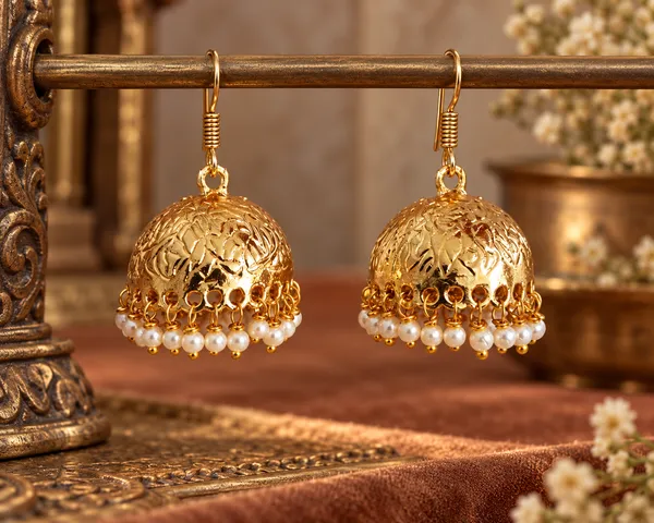 ALBELI_GOLD_PLATED_SMALL_BRASS_JHUMKI