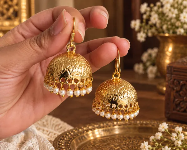 ALBELI_GOLD_PLATED_SMALL_BRASS_JHUMKI