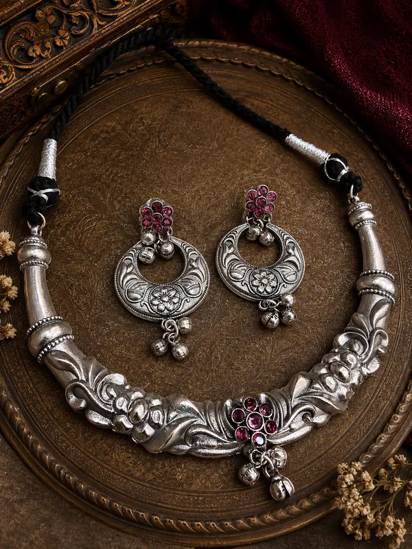 AAYAT_SILVERPLATED_E_BRASS_HASLI_WITH_EARRINGS_FOR_WOMEN