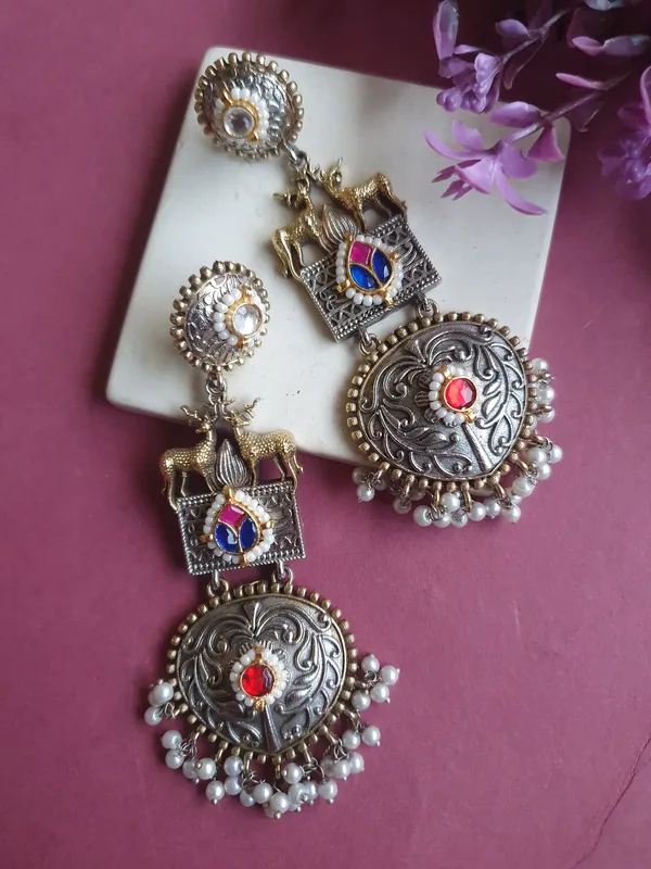 ANJULI_DUAL_TONE_SILVER_PLATED_KUNDAN_EARRINGS
