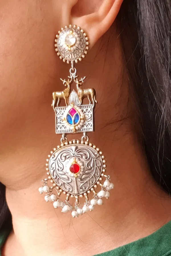 ANJULI_DUAL_TONE_SILVER_PLATED_KUNDAN_EARRINGS