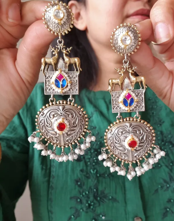 ANJULI_DUAL_TONE_SILVER_PLATED_KUNDAN_EARRINGS