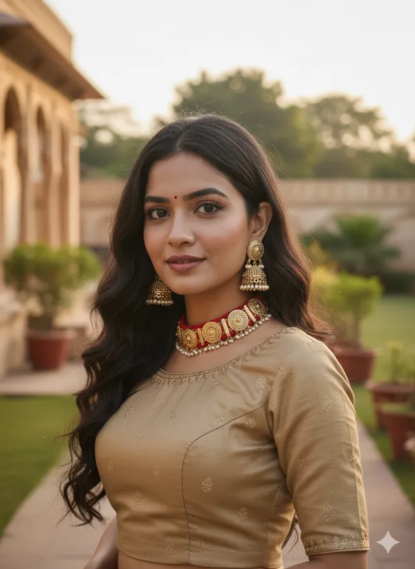 BAISA_GOLD_PLATED_HANDMADE_THREAD_NECKLACE_SET_WITH_EARRINGS