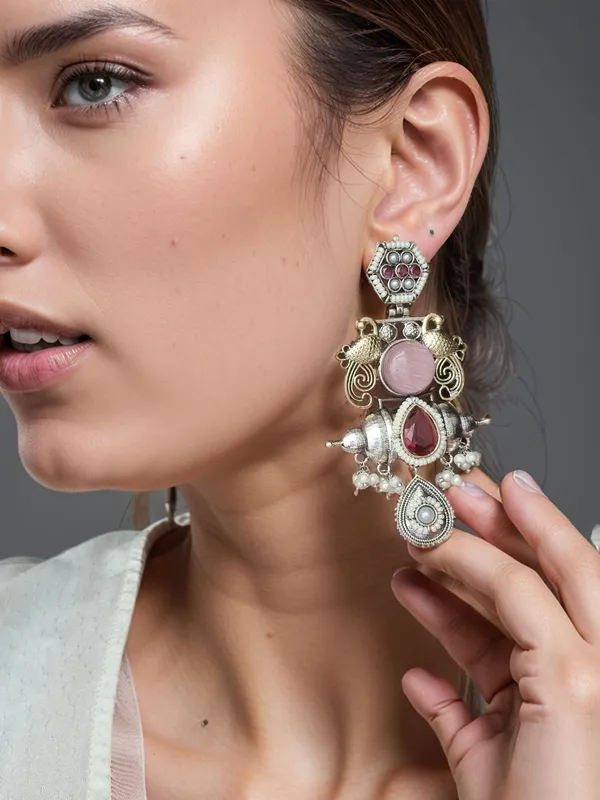 Naaz_Long_Dualtone_Earrings