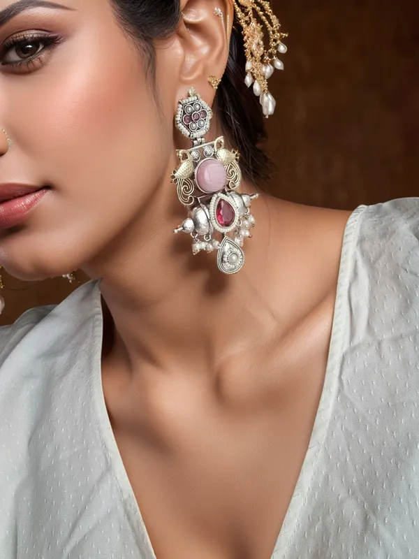 Naaz_Long_Dualtone_Earrings